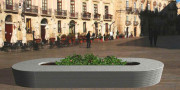 Banc public modulaire en béton 1190 mm