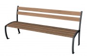 Banc public en bois 6 lames