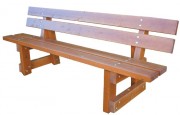 Banc public en bois à sceller