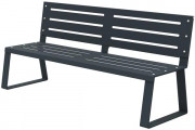 Banc public en métal - L 1800 mm - Assise 397 mm