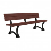 Banc public en plastique recyclé et acier 1800 mm