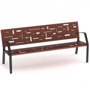 Banc public en tôle d'acier - L 1810 mm