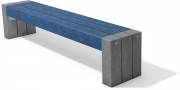 Banc public plastique reconditionné 3 lames