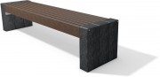 Banc public plastique recyclé 8 lames