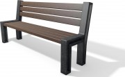 Banc public plastique recyclé à fixer