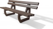 Banc public plastique recyclé à lames