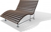 Banc relax public plastique recyclé