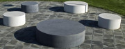 Banc rond en béton ?100 à ?180 cm - Assise 45 cm - A poser