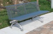 Banc sur pied arqué en acier - 1970 mm