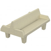 Banc urbain double en béton