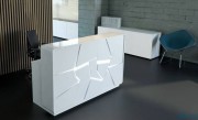 Banque d'accueil lumineuse plateau en verre