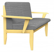 Banquette 2 places avec accoudoirs