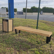 Banquette avec assise en bois - L.2000 mm x l.520 mm