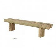 Banquette de jardin public en pin