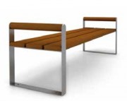 Banquette en acier et en bois