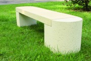 Banquette en béton finition sablé