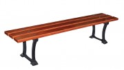 Banquette en bois exotique PAMPELUNE - Longueur : 1800 mm ou 2000 mm - 3 lames