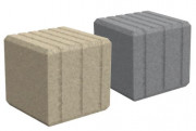 Banquette en plastique recyclable carrée