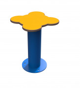 Banquette fleur en acier et compact HPL pour enfants - 1 place - L.300 x P.300 x H.350 mm - Coloris au choix