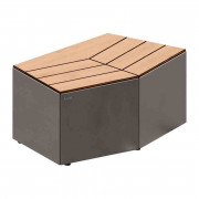 Banquette modulable sur pieds en acier
