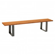 Banquette publique bois exotique