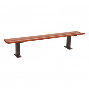Banquette publique en bois