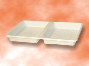 Barquette plastique carré alimentaire auto-absorbante 