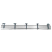 Barre de suspension vêtements en inox - 5 crochets en nylon
