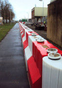 Barrière anti-inondation lestée en polyéthylène recyclable - Longueur jusqu'à 1390 mm
