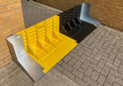 Barrière anti-inondation non lestée en plastique ou acier galvanisé - Longueur 1000 mm