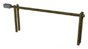 Barrière bois basculante