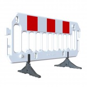 Barrière de chantier polyéthylène blanche : L x H : 2000 x 1000 mm