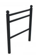 Barrière de ville en acier - Boule - A sceller - L.1000 à 1500 x P.76 x H.1200 mm - Anthracite
