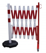Barrière extensible avec poteau