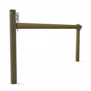 Barrière pivotante en bois