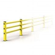 Barrière industrielle en PVC - 3 lisses - Ht. 1188 mm