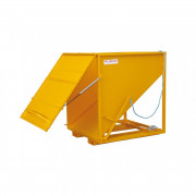 Benne à fond incliné avec porte frontale