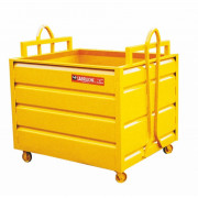 Benne cubique gerbable sur roues