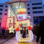 Bonhomme de neige de Noël lumineux