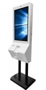 Borne de commande tactile pour restaurant - Taille de l'écran : 31.5’’ - Résolution : 1920x1080mm - Connectivité : USB/WIFI/LAN/COM - Fixation : murale ou sur pied