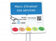 Borne de satisfaction smiley sans contact