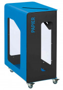 Borne tri sélectif Vigipirate avec roulettes 90 L CUBATRI
