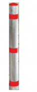 Potelet de protection avec bandes réfléchissantes