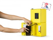 Bornes de recharge téléphone portables de 2 casiers à codes