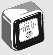 Bouton à Impulsion pour Porte Coupe-Feu fermé