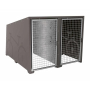 Abri vélos sécurisé en tôle galvanisée - 2 places - Dim. L1820 x P2055 x H1450 mm - Sur platines