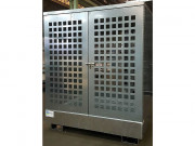 Box de stockage acier avec parois ajourées pour 2 fûts