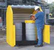 Box de stockage en pehd pour 2 fûts
