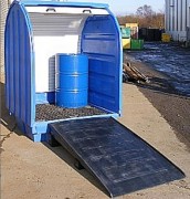 Box en polyéthylène pour fûts