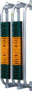 Brosse à vache à ressort avec cadre de protection - Dim. L140 x l50 x H30 cm